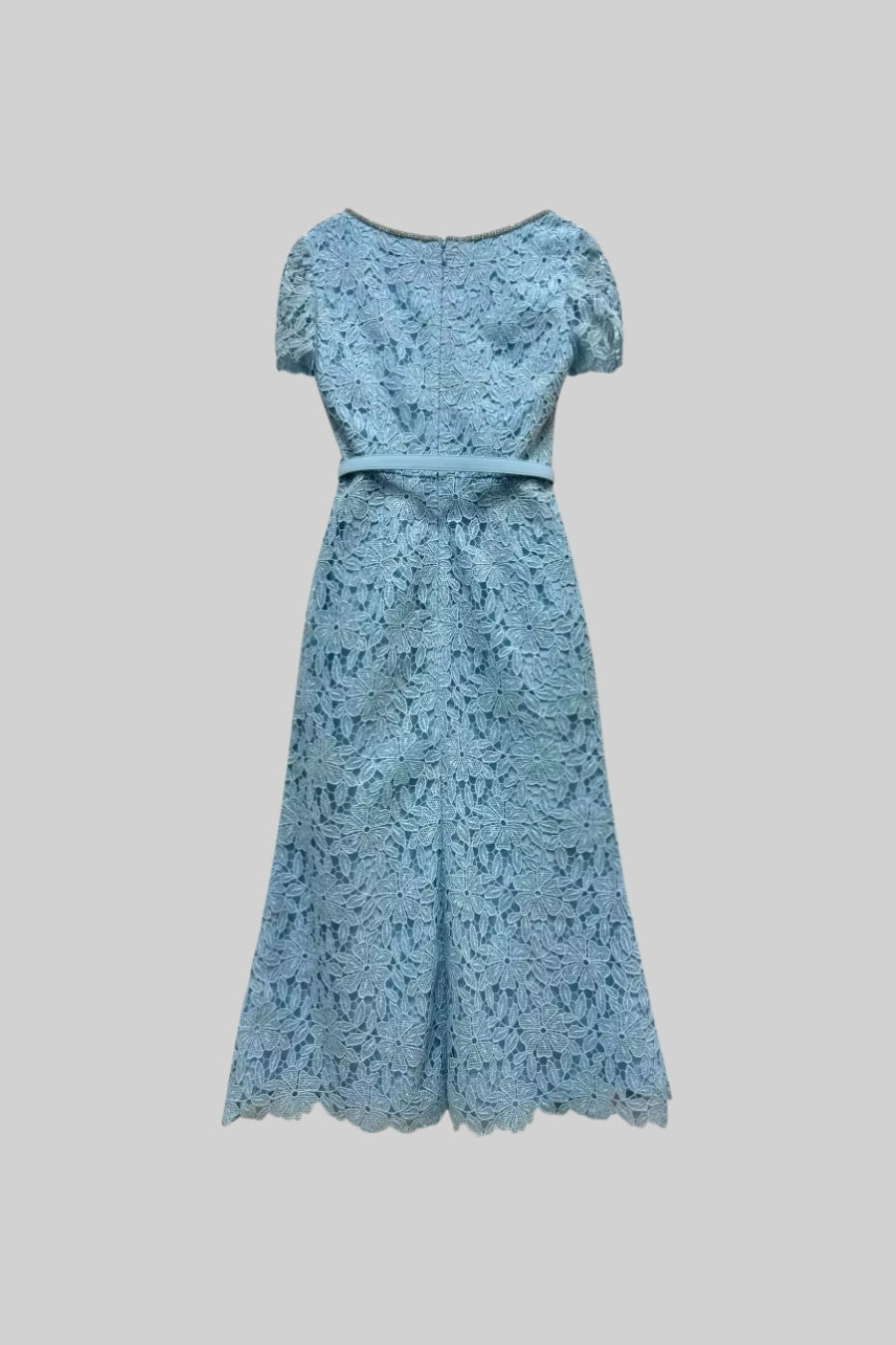 Rochie Midi Delicată din Dantelă Azure - Baby Blue