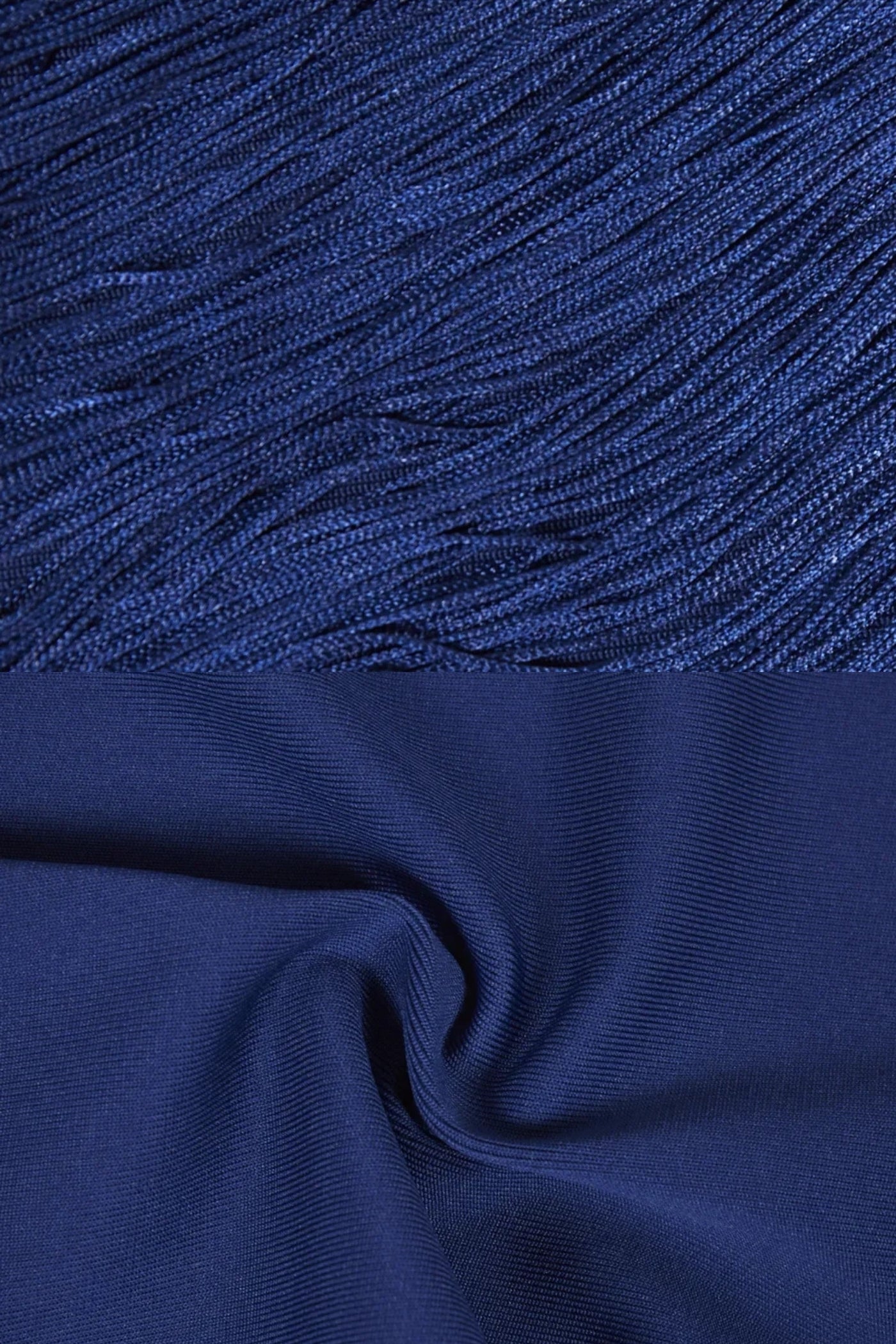 Rochie midi cu guler halter și textură plisată integrală - Blue
