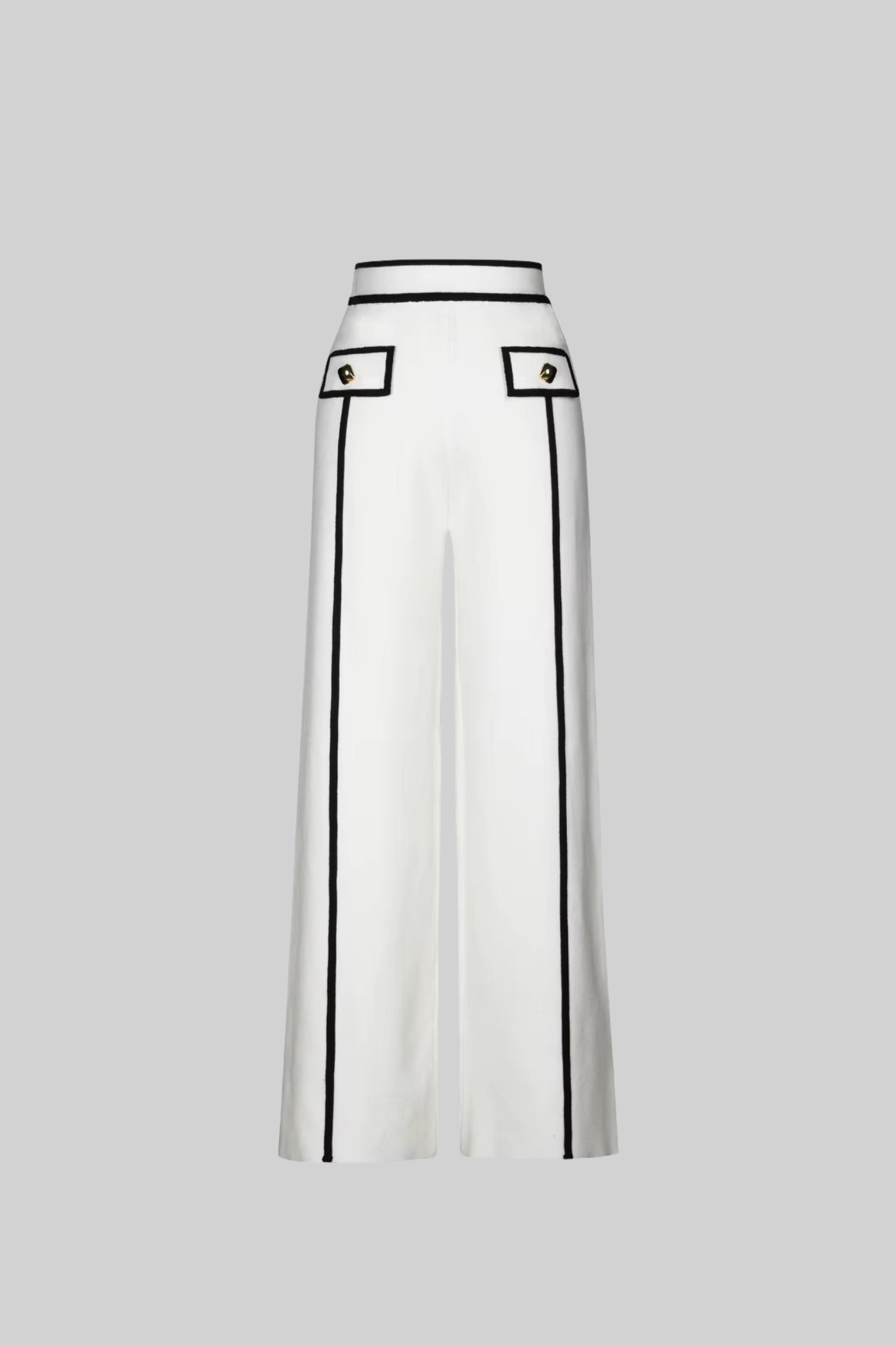 Costum Croitorit cu Margine Contrastantă - Alb