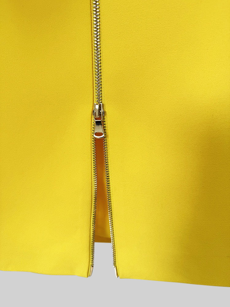 Set coordonat cu diamante și fustă maxi - Galben