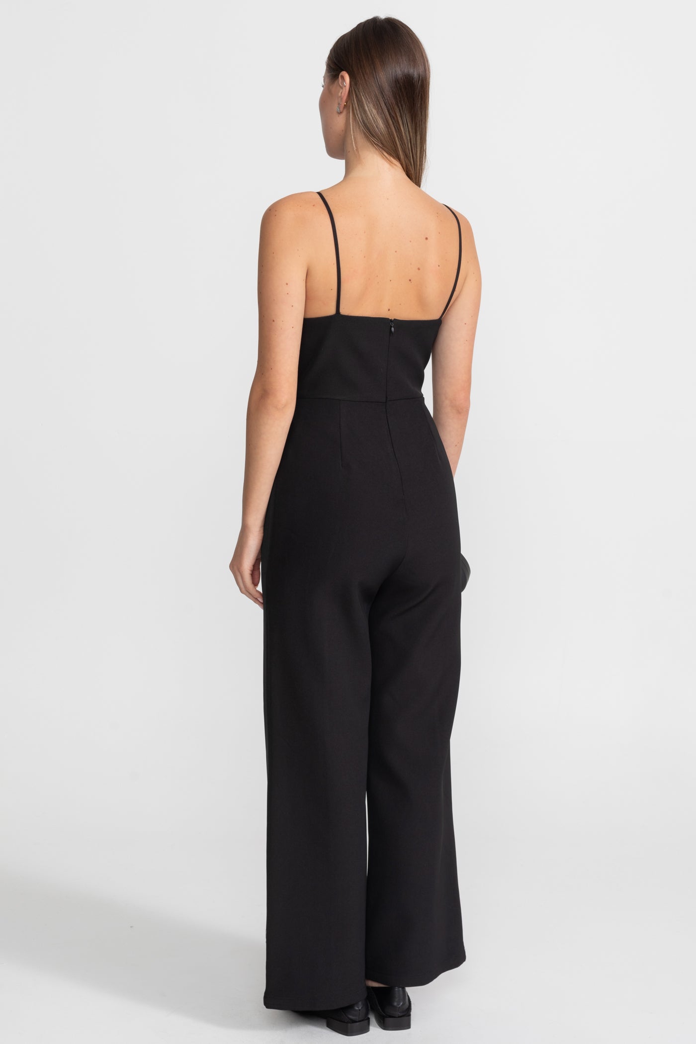 Wing Detail Jumpsuit – Black & White