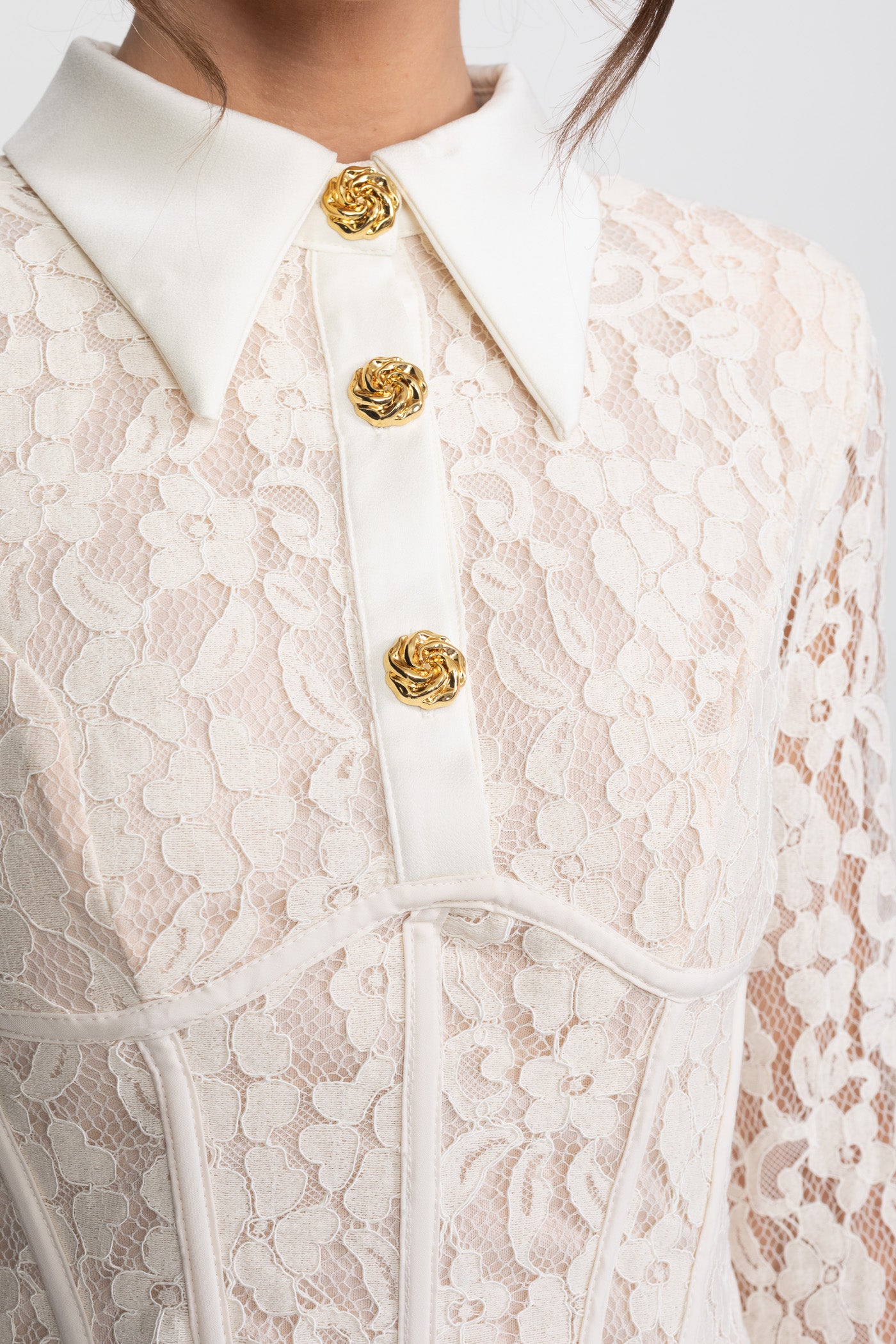 Rochie mini tricotată fără mâneci, cu tiv scallop - Ivoire 