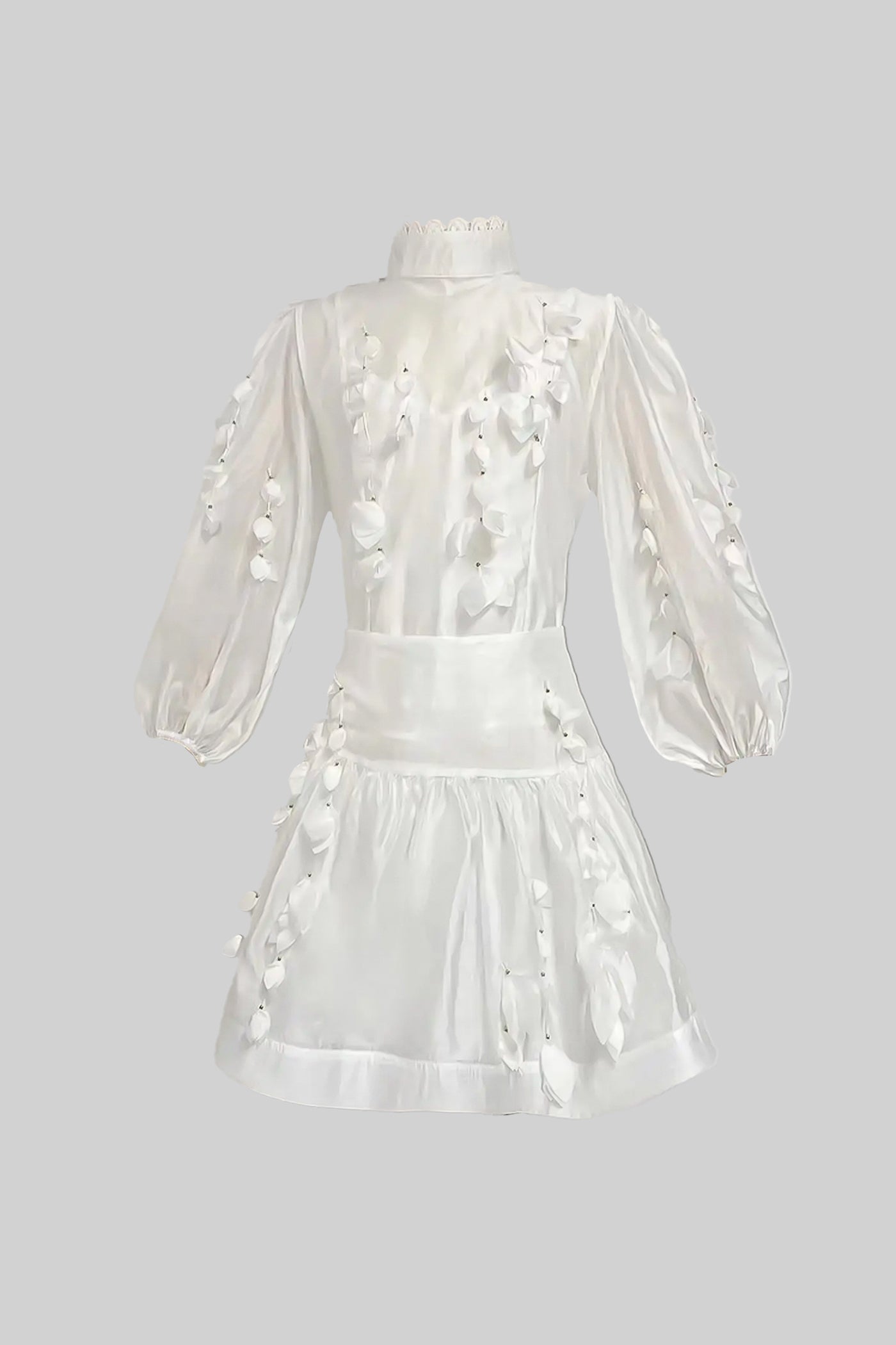 Elegant Floral Co-Ord With Delicate Lace Trim Accents - White